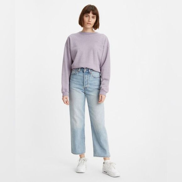 LEVI’S Premium Ribcage Straight Ankle Jeans in Middle Road Size 26 - Picture 2 of 16